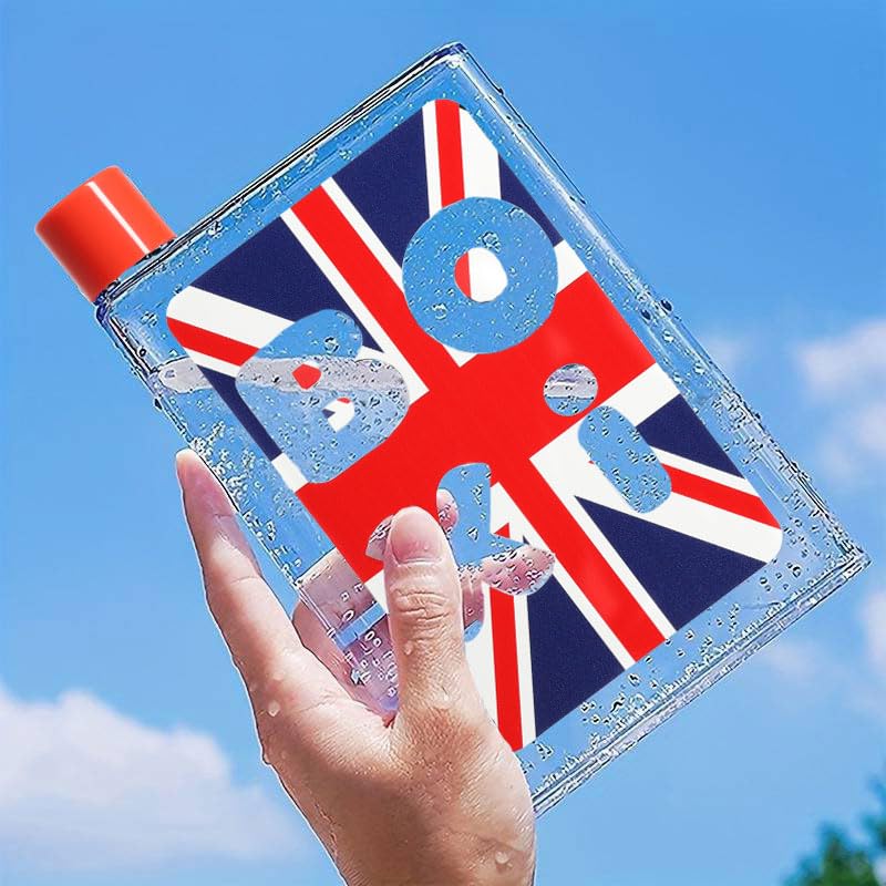flat bac water bottle uk IDIDG Travel Flask Portable 8.2 oz BPA Free Tritan Square Water Bottles Leakproof Slim Water Bottle for Purse Travel Pocket Sports Fitness (White, 8.2 OZ) Sports & Boxi Flat Water Bottle