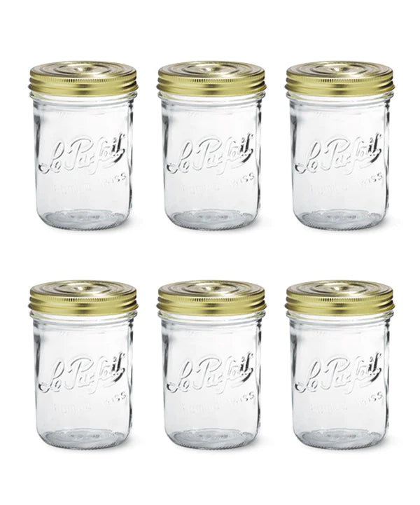 Le Parfait Familia Wiss Screw Top Glass Storage Jars 750ml (0.75L) Pac ...